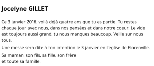 Jocelyne GILLET