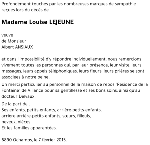 Louise LEJEUNE