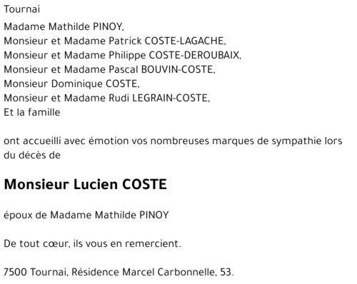 Lucien COSTE