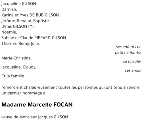 Marcelle FOCAN