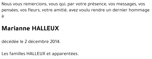 Marianne HALLEUX