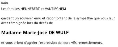Marie-José DE WULF