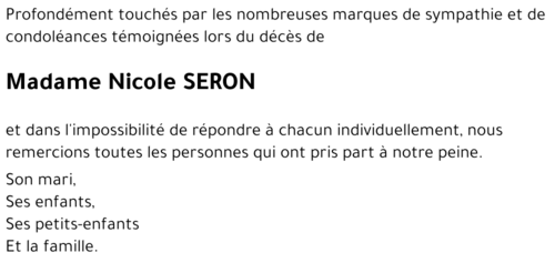 Nicole SERON