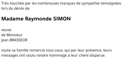 Raymonde SIMON