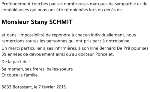 Stany SCHMIT