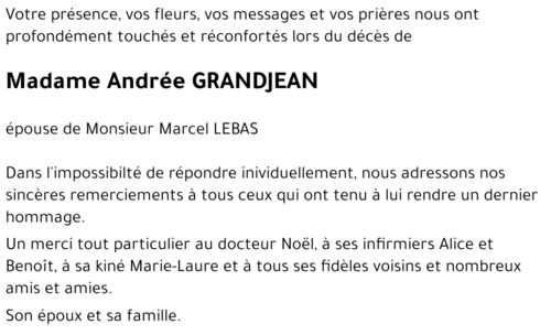 Andrée GRANDJEAN