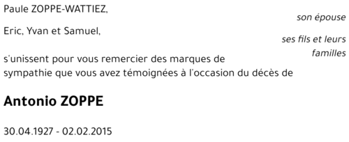 Antonio ZOPPE