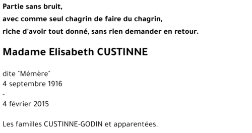Elisabeth CUSTINNE