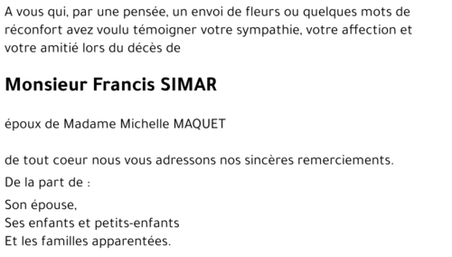 Francis SIMAR