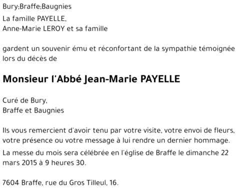 Jean-Marie PAYELLE
