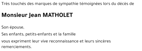 Jean MATHOLET