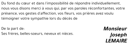 Joseph LEMAIRE