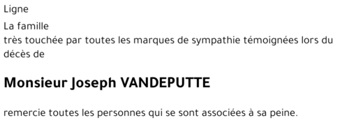 Joseph VANDEPUTTE