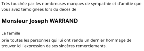 Joseph WARRAND