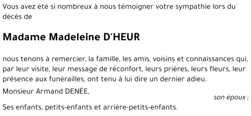 Madeleine D'HEUR