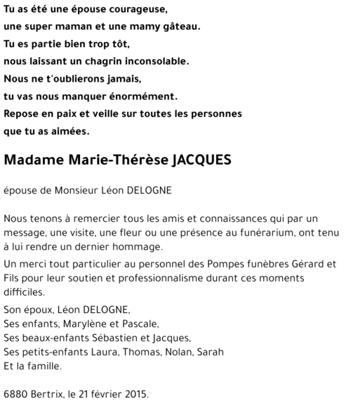 Marie-Thérèse JACQUES