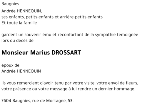 Marius DROSSART