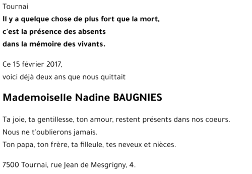 Nadine BAUGNIES