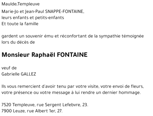 Raphaël FONTAINE