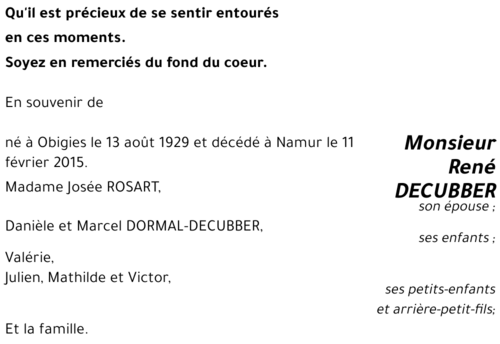 René DECUBBER