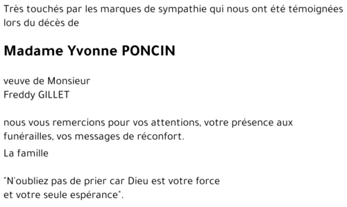 Yvonne PONCIN