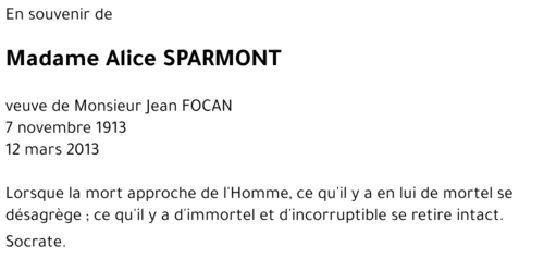 Alice SPARMONT