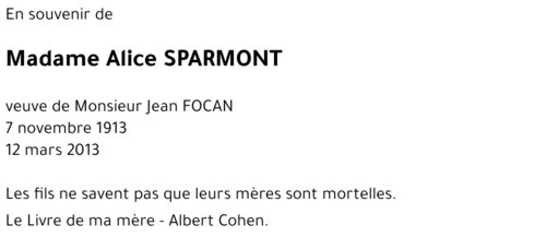 Alice SPARMONT