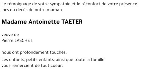 Antoinette TAETER