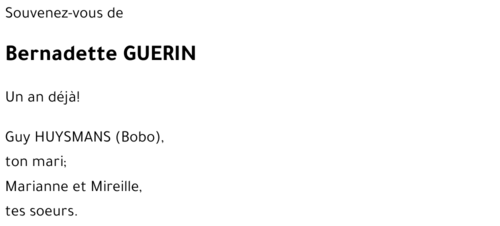 Bernadette GUERIN