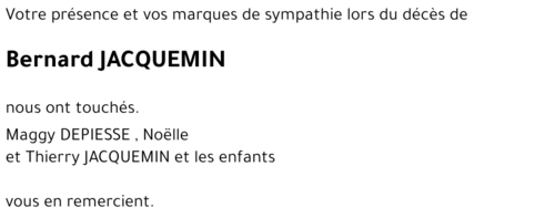 Bernard JACQUEMIN 