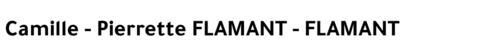 Camille - Pierrette FLAMANT - FLAMANT