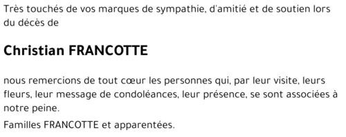 Christian FRANCOTTE