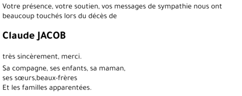 Claude JACOB