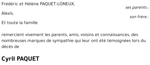Cyril PAQUET