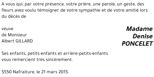 Denise PONCELET