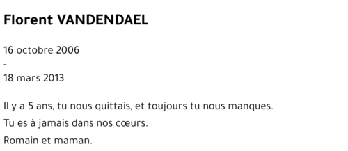 Florent VANDENDAEL