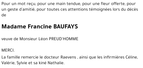 Francine BAUFAYS