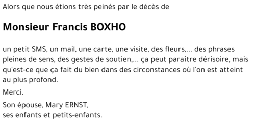 Francis BOXHO