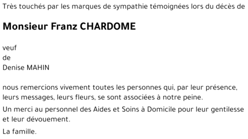 Franz CHARDOME