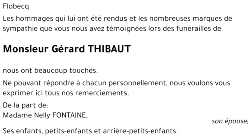 Gérard THIBAUT