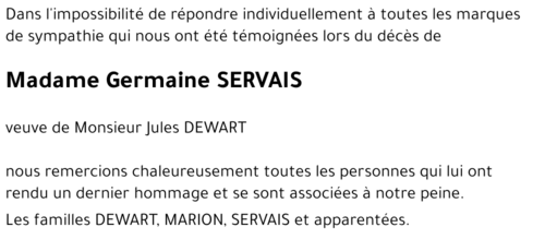 Germaine SERVAIS