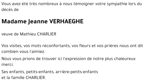 Jeanne VERHAEGHE