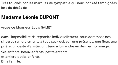 Léonie DUPONT