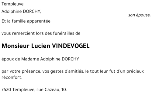 Lucien VINDEVOGEL