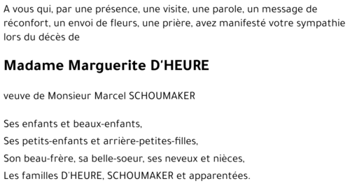 Marguerite D'HEURE