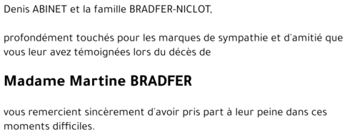 Martine BRADFER 