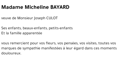 Micheline BAYARD