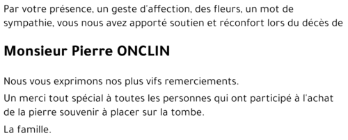 Pierre ONCLIN