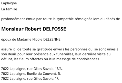 Robert DELFOSSE