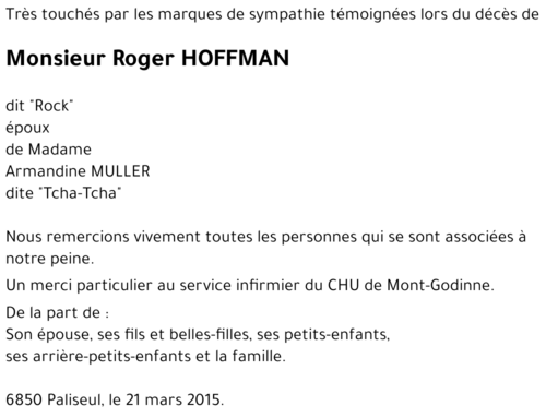 Roger HOFFMAN